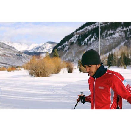 Hitting the trails to do some cross country skiing, for an intense cardio workout today! #wintertraining 