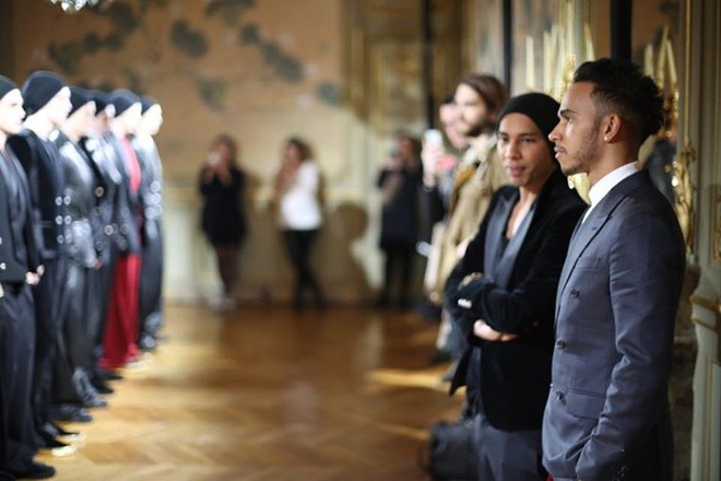 The brilliant Olivier Rousteing & I at a private viewing of his new collection. #BalmainBoss #ParisFashionWeek #BalmainArmy #TeamLH