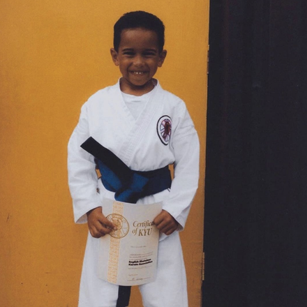 This was me learning to defend myself. As a smaller kid, I wanted to be able to stay safe but also be able to defend those who didn’t feel they could fight for themselves. Helping out a kid from being bullied was probably the only highlight of my school life but one I’m grateful for. The discipline you learn with martial arts, you can apply to everyday life and has helped me in chasing my dreams with confidence.